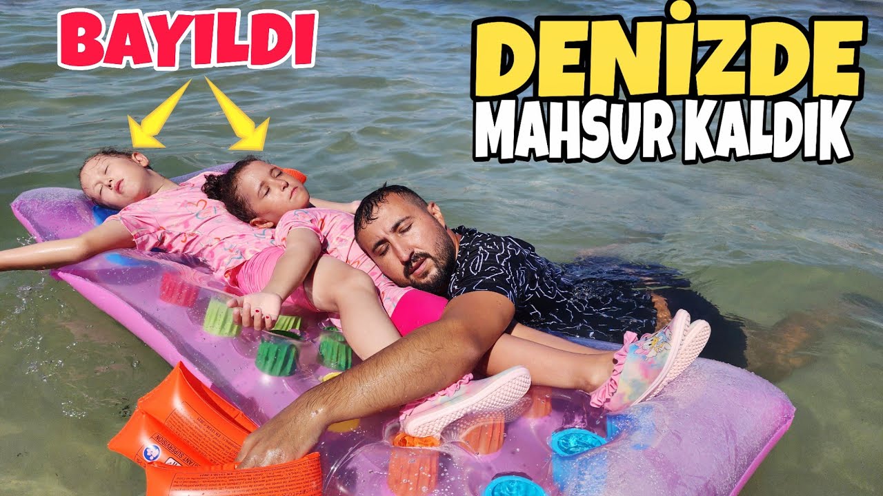 DEV DALGALI DENİZDE MAHSUR KALDIK !! BAHAR VE BANU ALYA BAYILDI !! 