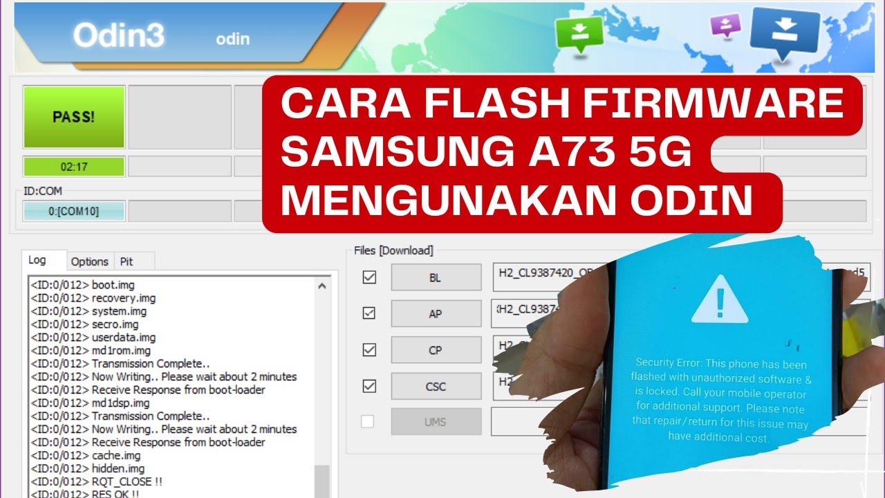 Cara Flashing Samsung galaxy A73 5G Menggunakan Odin || Flash Firmware Samsung A73 5G