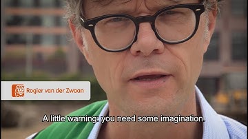 Our reporter Rogier in a field of dust. Why?