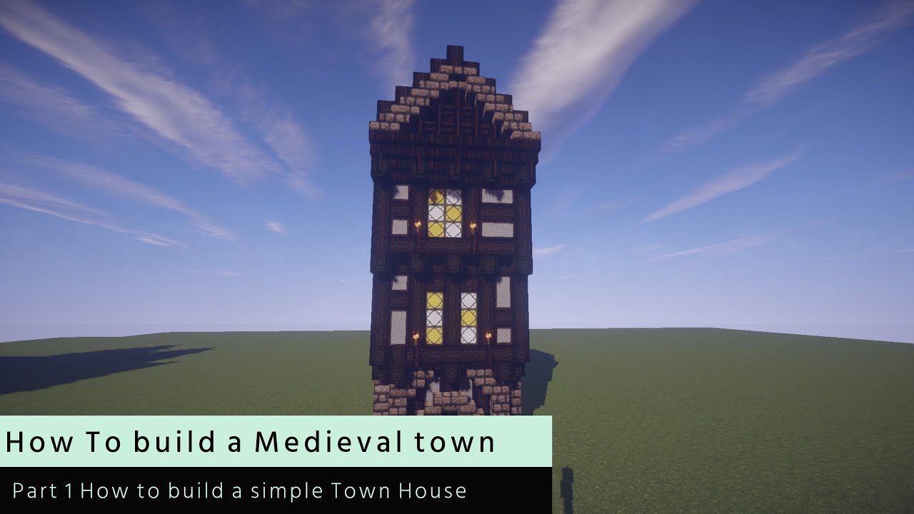Minecraft | How to build a Medieval Town House| Part 1 - YouTube