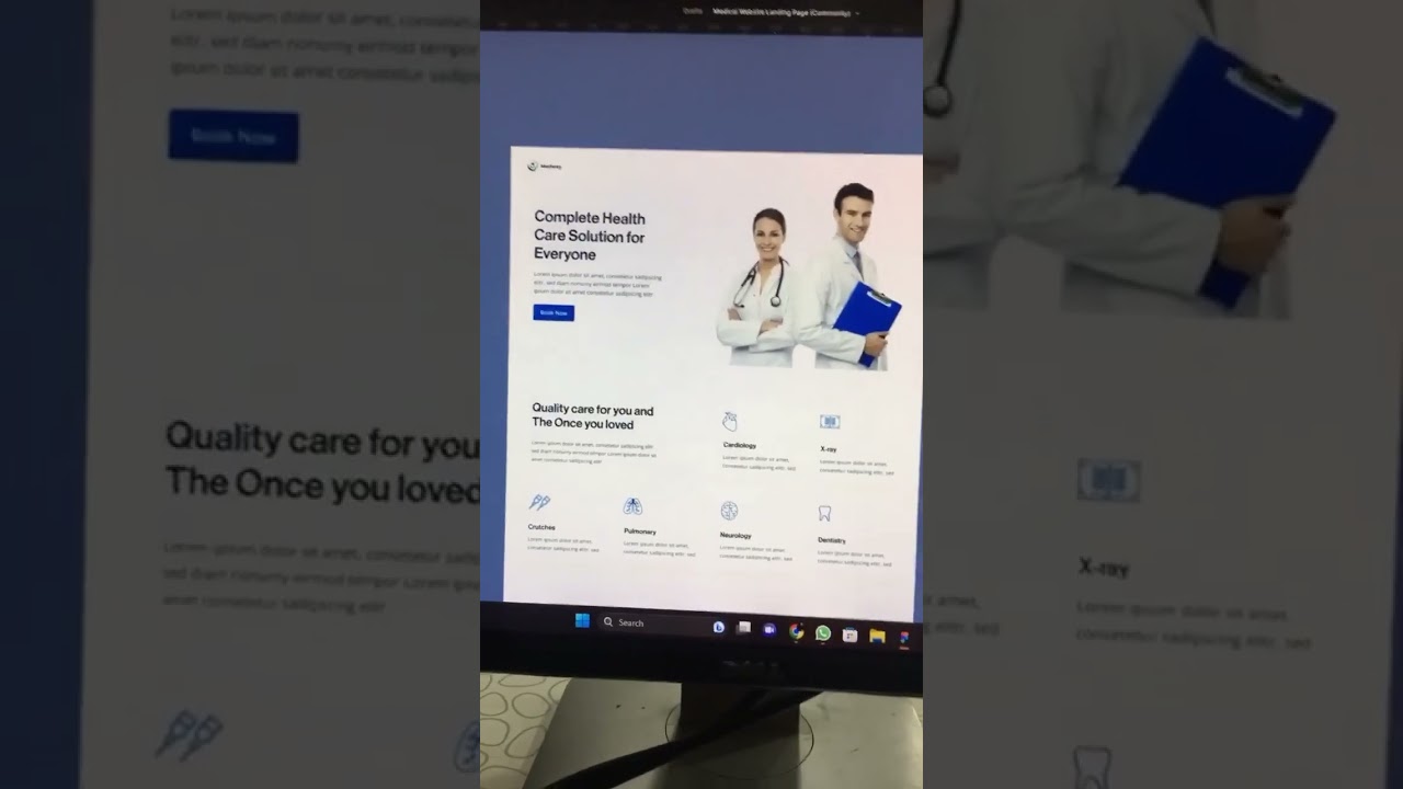 Medical website landing pages 