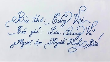 Tiếng Việt- Lưu Quang Vũ