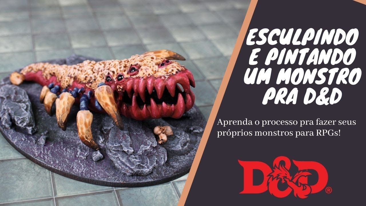 Esculpindo e pintando um monstro pra D&D