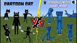 NEW Huggy Wuggy Addon [Bendythedemon18] VS Team Cartoon Cat (HUGGY WUGGY REMATCH!!)