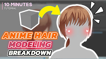 Anime Hair Modeling Breakdown #maya #tutorial #animestyle