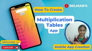App - How to Make a Mobile App | Multiplication Tables | by Trisha SS Belman | belmans4kids screenshot 5