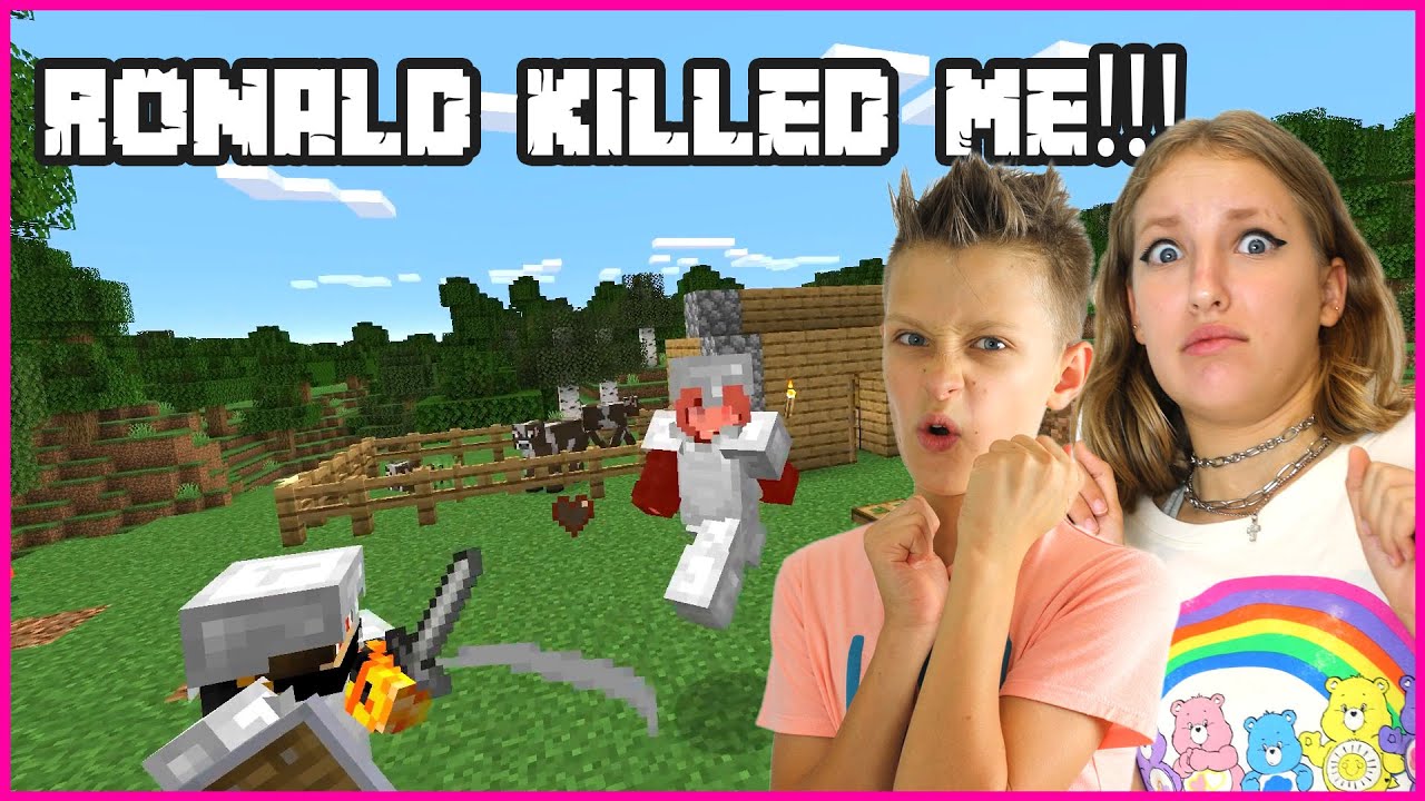 gamer girl minecraft survival with ronald