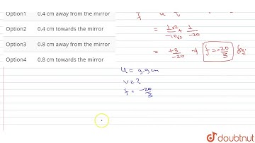 A point object is placed at a distance of 10 cm and its real image is formed at a distance of 20 cm