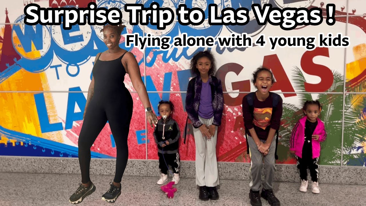 Летим одна с четырьмя детьми в Лас-Вегас! Они думали, что мы летим только в Мехико 😭✈️🎉