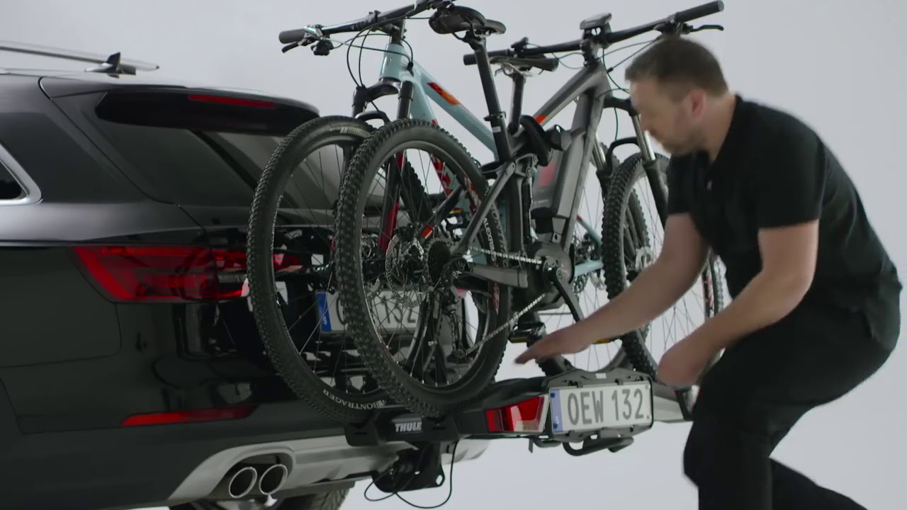 richting dauw spiegel Thule EasyFold XT 2B 933 compacte fietsendrager geschikt voor 2 fietsen -  YouTube