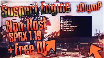 ❖[BO2/1.19] Suspect Engine NonHost SPRX Modmenu +Free Download❖