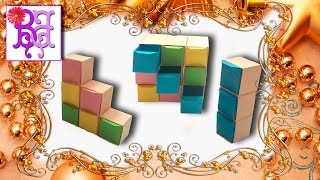 Как сделать Шкаф для кукол из бумаги. Органайзер для украшений. Квадратная коробка. Оригами. Как сделать Шкаф для кукол из бумаги. Органайзер для украшений. Квадратная коробка. Оригами.