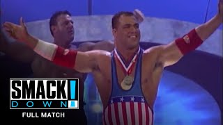 British Bulldog Kurt Angle vs Steve Blackman Al Snow Smackdown 00