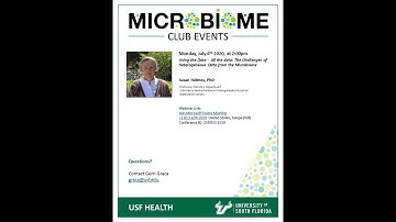 Webinar - Using the Data, all the data: the Challenges of Heterogeneous Data from the Microbiome