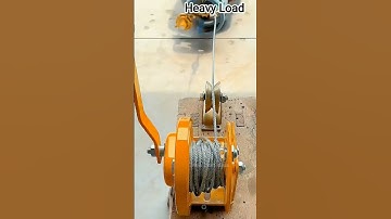 Hand Winch Setup for Heavy Lifting | Manual Wire Cable Pulling Hack #ideas #shorts #heavylifting