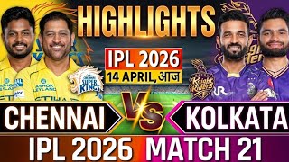 Csk Vs Kkr 22nd Match Gameplay Ipl 2026 | Chennai Vs Kolkata Gameplay Highlights