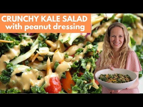 Crunchy Kale Salad with Peanut Dressing