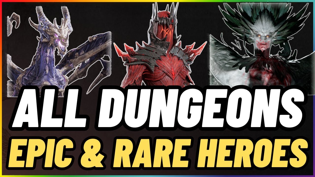 ALL DUNGEONS WITH EPIC HEROES! You can do it too! 🐉DragonHeir Silent Gods🐉