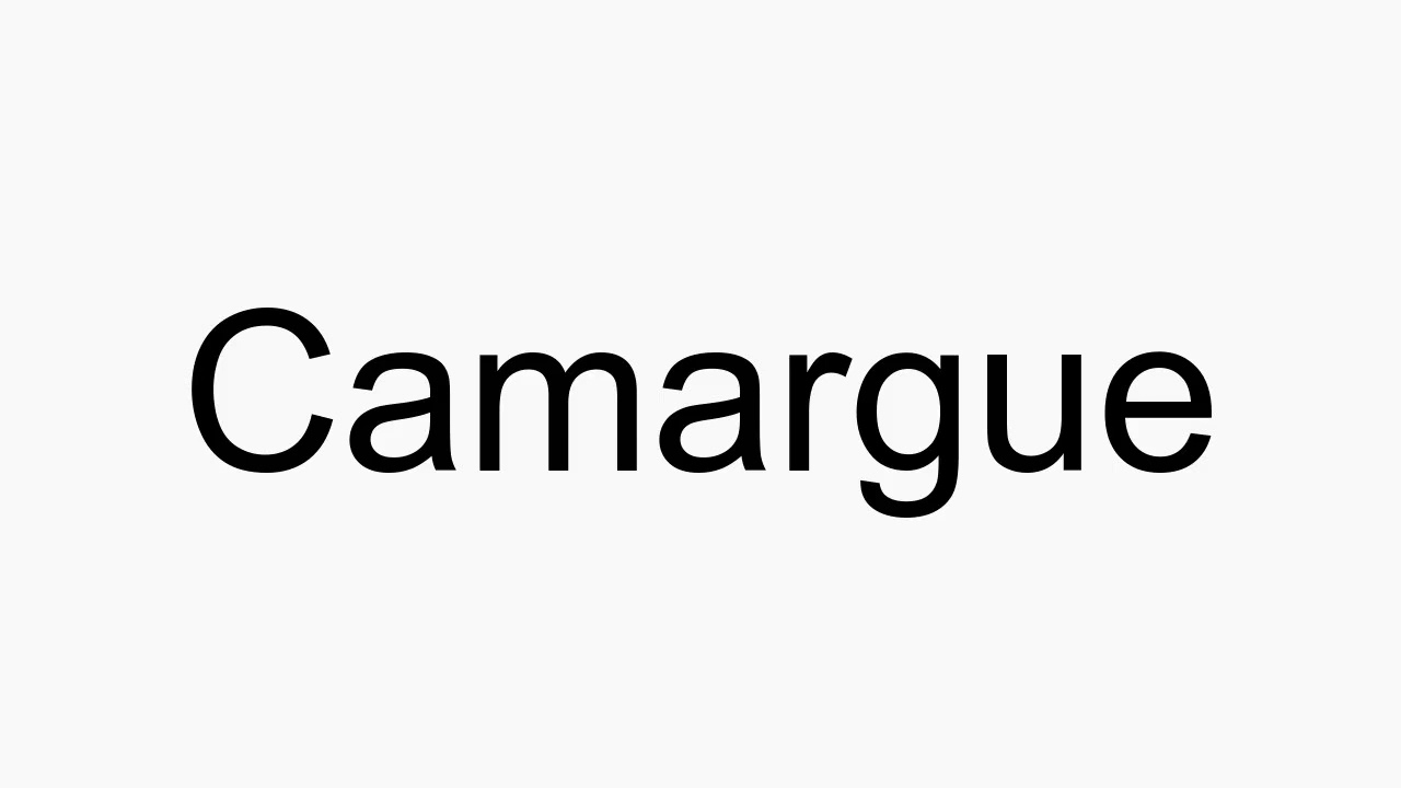 How to pronounce Camargue YouTube