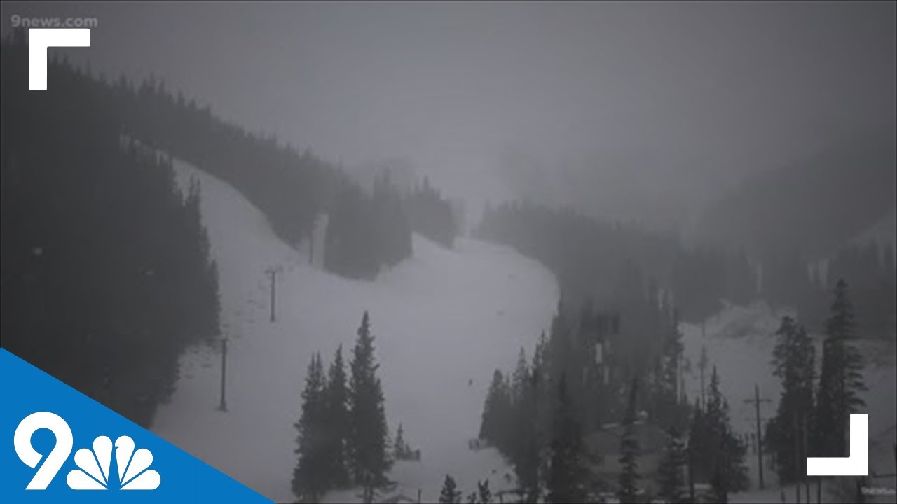 Snow falls in Colorado's mountains - YouTube