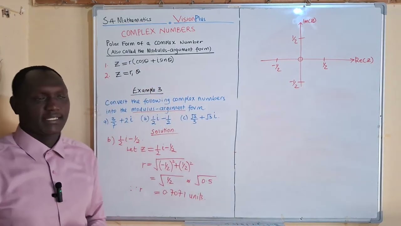 Cartesian to Polar Form Example 3 Part b