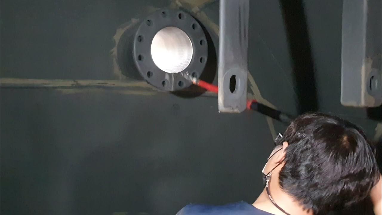 Tank내부 rubber lining 노즐부 핀홀검사 YouTube