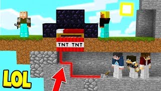 PALING MANTEP EMANG BIKIN JEBAKAN TNT - Minecraft Bedwars #17