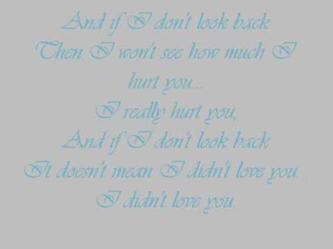 Don't Look Back - Lucie Silvas Lyrics