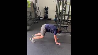 Bear crawl to downward dog W/ toe touch