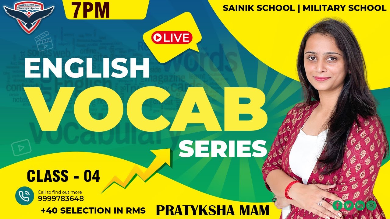 Sainik School Coaching | English Vocab | Class - 4 Military School ...