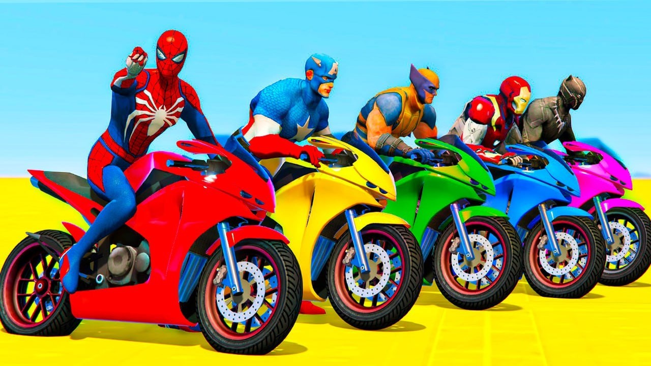 SPIDER MAN against RUMI on Motorcycle in RAINBOW SPIDERS BRIDGE - GTA MULTIVERSE???