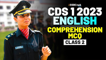 CDS 1 2023 Exam English 100 Days Crash Course - Comprehension - Class 2