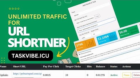 Short links traffic arbitrage | Get clicks for url shortner links | TaskVibe.icu | Traffic exchange