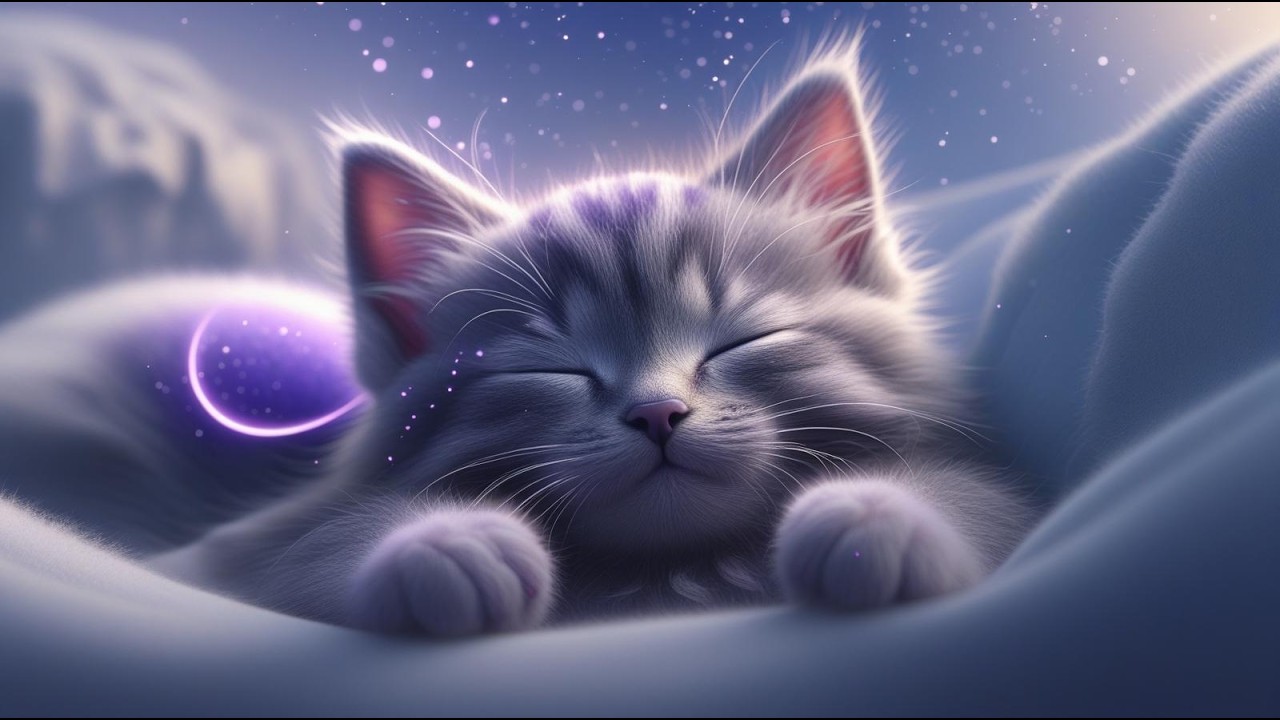 🌙 All Night Drift – Gentle Night Companion (Sleeping Kitten) 8h