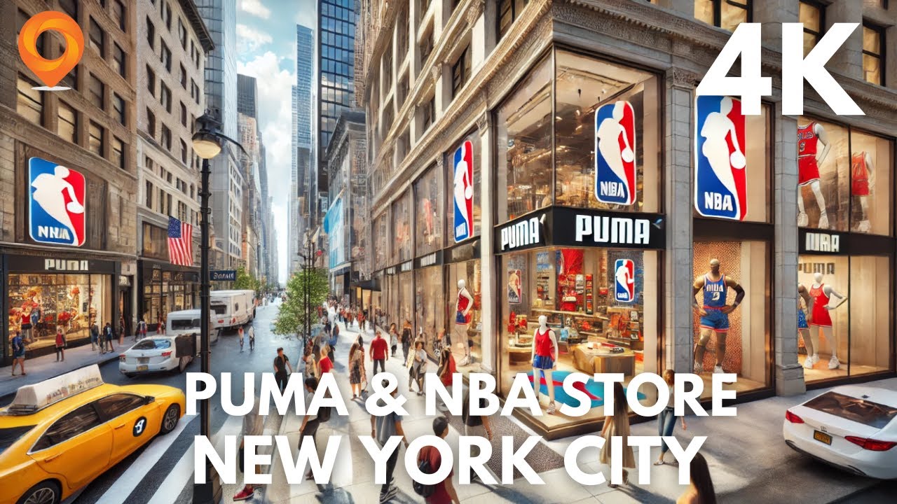 NYC Midtown Walk 4K | Inside Puma & NBA Flagship Stores on 5th Avenue!