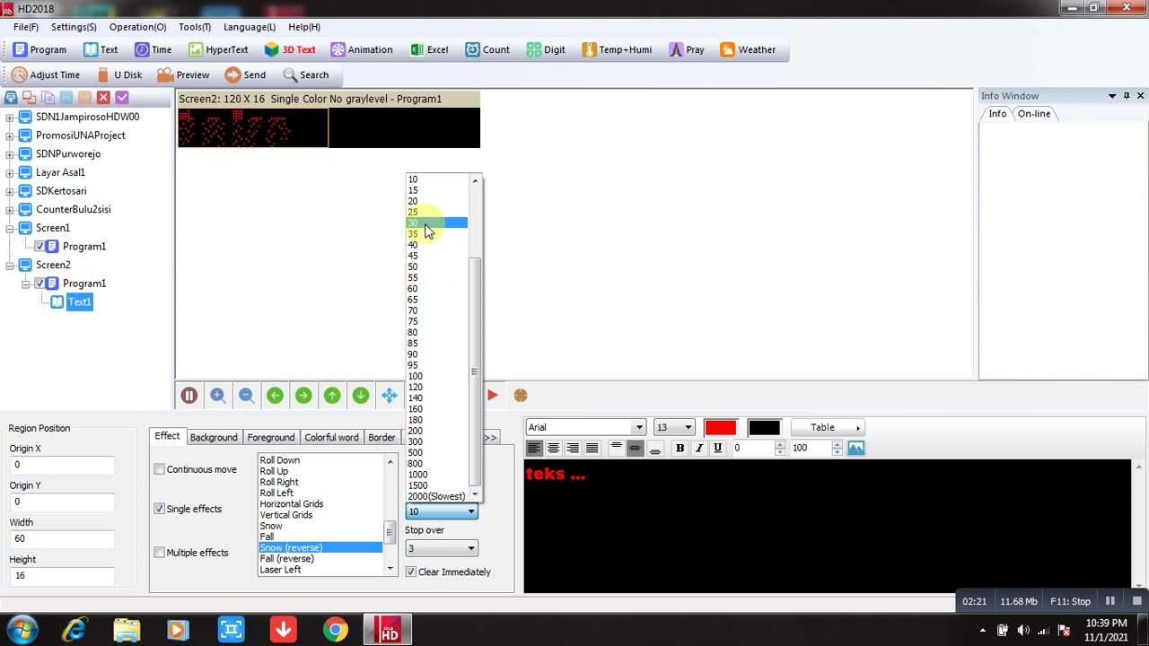 TUTORIAL PEMROGRAMAN RUNNING TEXT 2 SISI