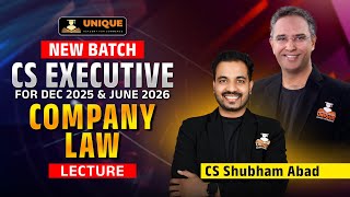 COMPANY LAW CS EXECUTIVE LECTURE 1 DEC 25/JUNE 26 | DEMO | CS SHUBHAM ABAD