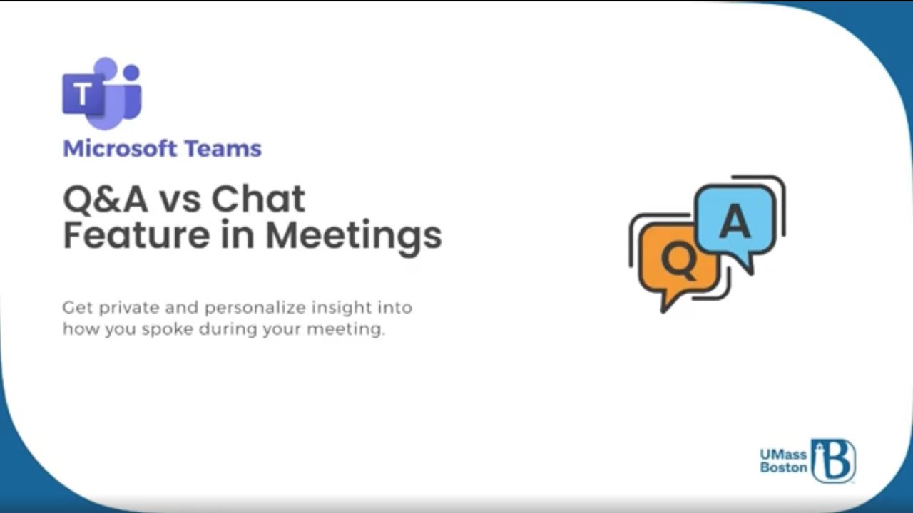 Using Q&A vs Chat in Microsoft Teams - YouTube