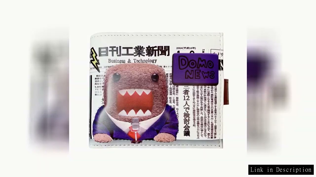 Cute Domo Kun Wallet Purse Leather Small Short Wallets for Women Men Cartoon Anime 3D Kawaii Purses