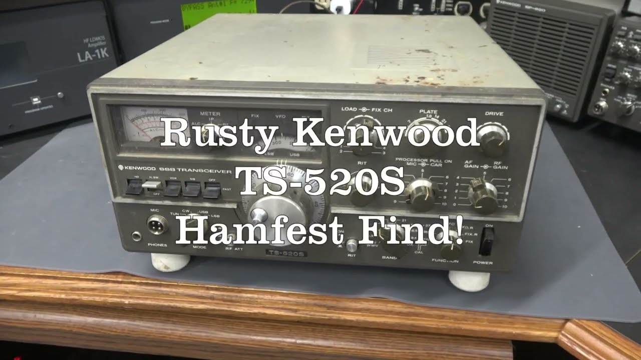 Hamfest find Kenwood TS-520S Ham Radio transceiver mouse house