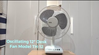 1997-98 SMC 12' Oscillating Desk Fan Model TH - 12