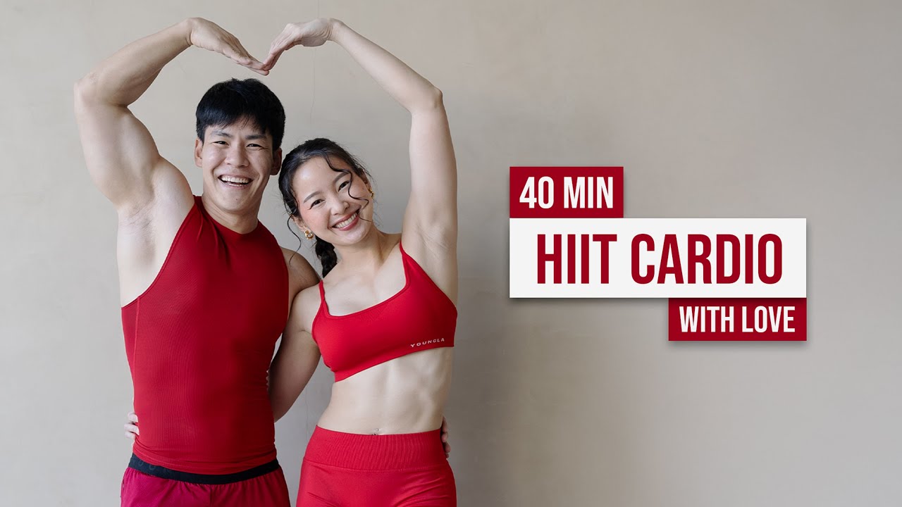 40-минутное высокоинтенсивное кардио стоя с гантелями и без оборудования, с разминкой и заминкой