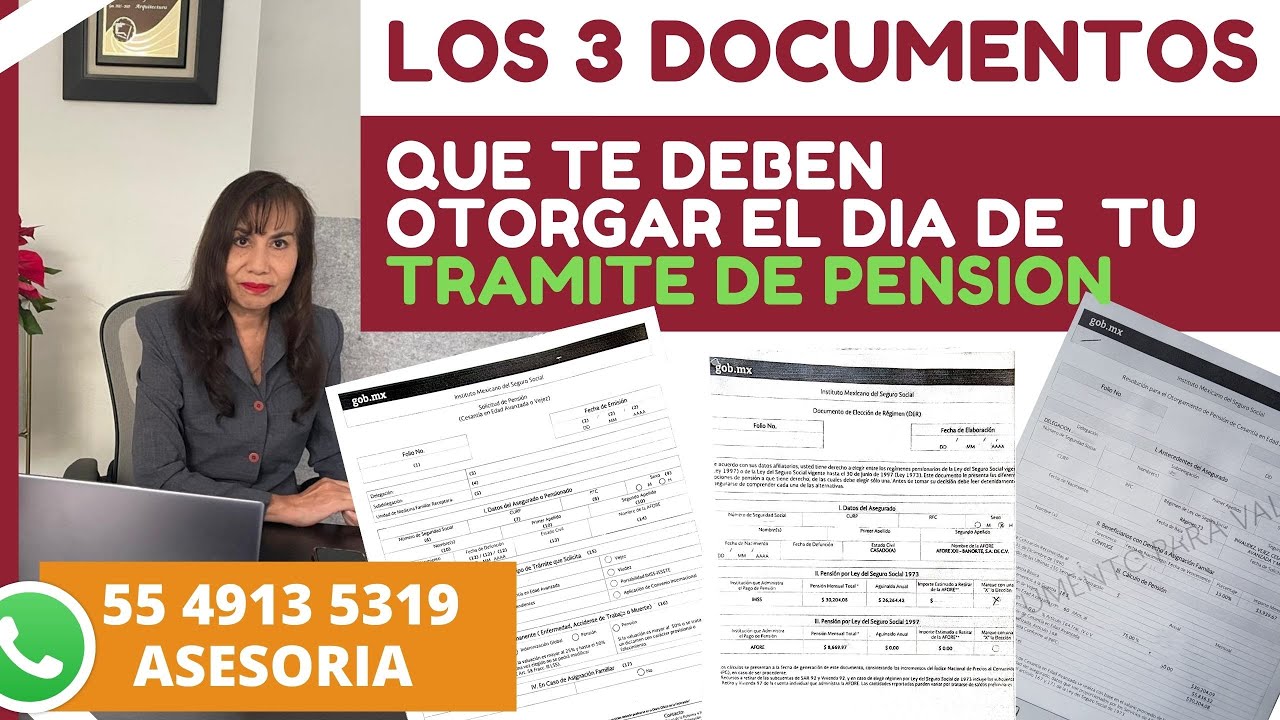 LOS 3 DOCUMENTOS QUE TE DEBEN DE ENTREGAR TRAMITE DE PENSION