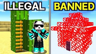 Testing 999 IQ Illegal Secret Bases in Minecraft