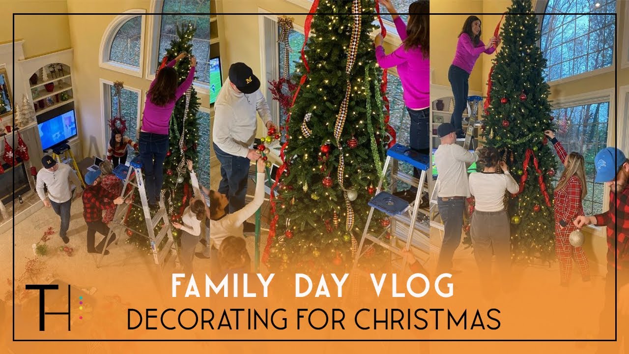 Family Dinner and Christmas Decorating | Family Vlog - YouTube