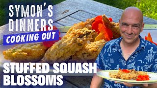 Michael Symon's Stuffed Squash Blossoms | Symon's Dinners Cooking Out | Food Network