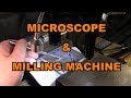 Microscope on a milling machine used as an optical comparator...  It works...!!!