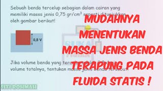 Menentukan Massa Jenis  Benda Terapung ( FLUIDA STATIS ) - FISIKA SMA