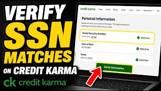 How to verify your SSN matches on Credit Karma - Quick Tutorial