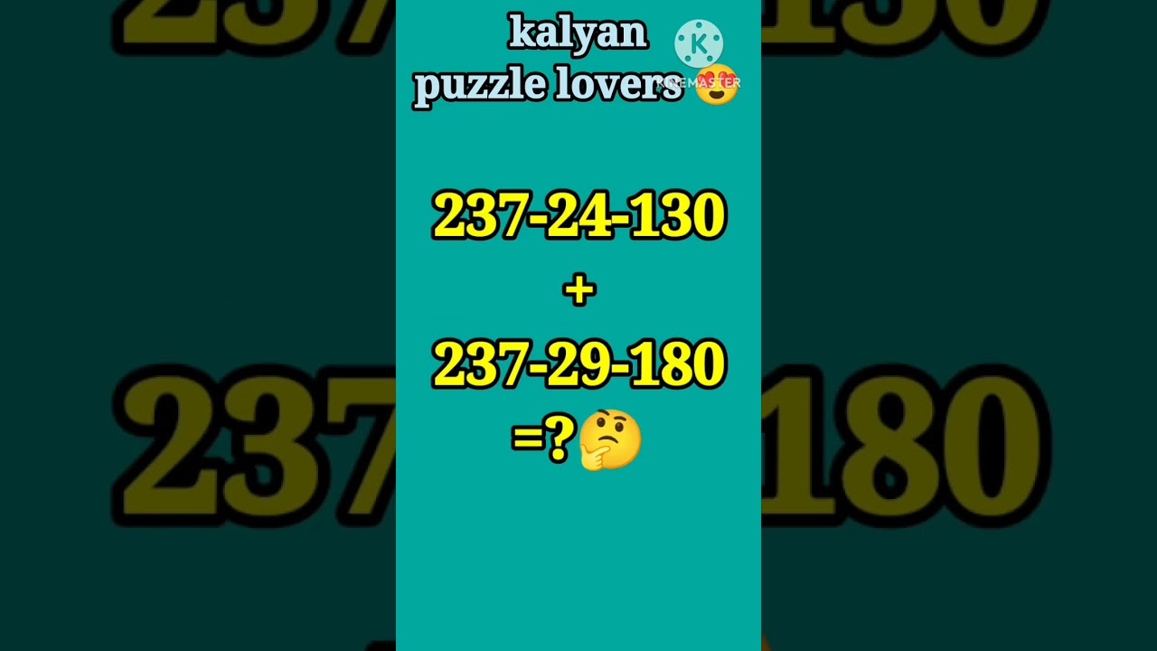 kalyanpuzzle lovers 😍 17th May 25 kalyan Day puzzle 